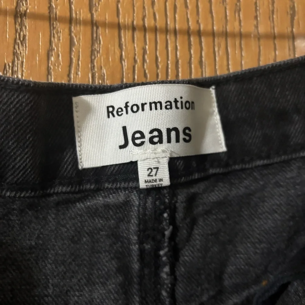 Reformation Tazz Maxi Denim Skirt Washed Black size 27